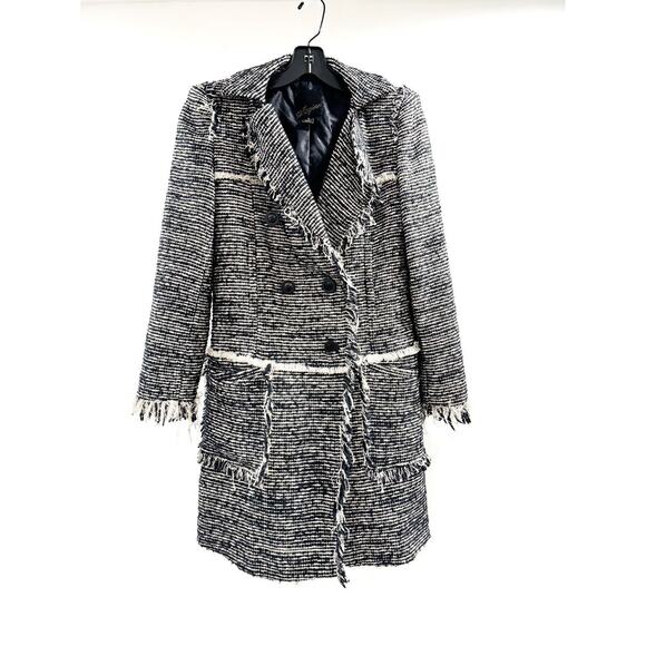 Mcginn Coat Jacket Womens XS 2 Boucle Tweed Double Breasted Classy Fall - Picture 1 of 6